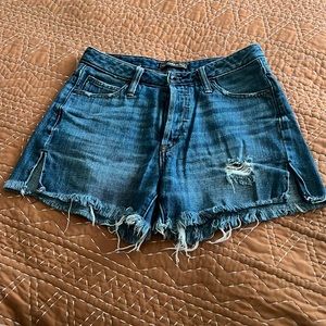 Abercrombie and fitch dark denim shorts